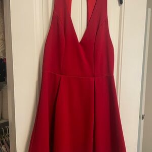 Elegant Red Sleeveless Dress